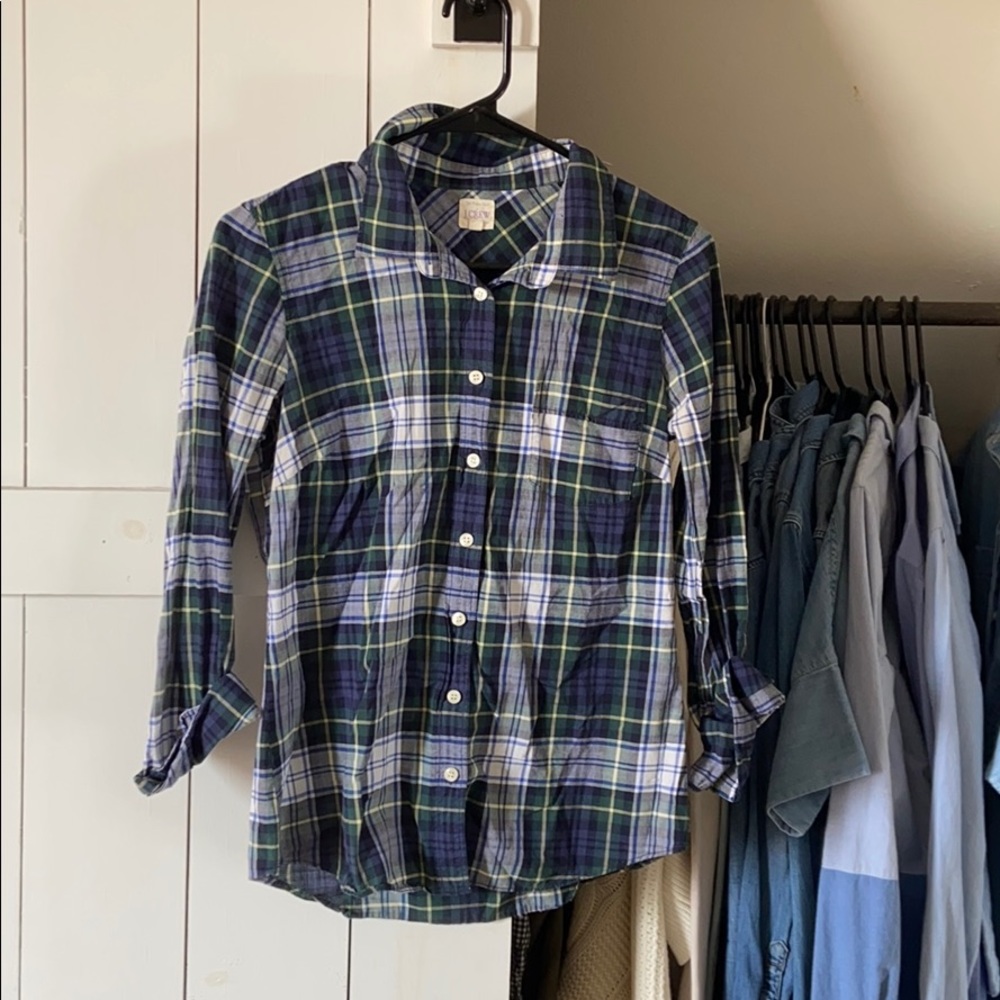 J crew plaid button down